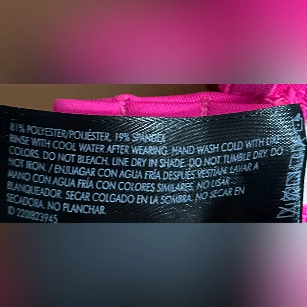 Smart & Sexy Swim Push Up Hot Pink Bikini Top Size 34D - Picture 6 of 7